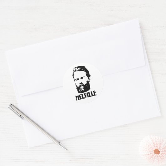 Sticker Rond Herman Melville (Enveloppe)