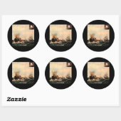 Sticker Rond Herman Melville Appelez-Moi Ishmael Citation (Feuille)