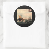 Sticker Rond Herman Melville Appelez-Moi Ishmael Citation (Sac)