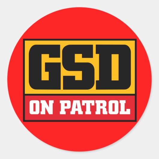 Sticker Rond herman shepherer (Devant)