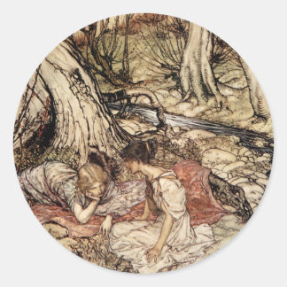 Sticker Rond Hermia et Lysander