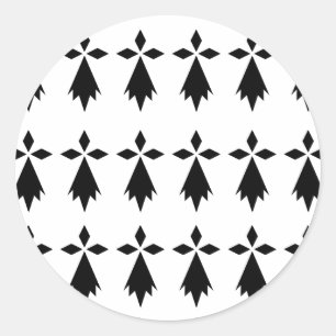 Sticker Rond hermine drapeau Bretagne