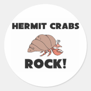Sticker Rond Hermite Crabes Rock