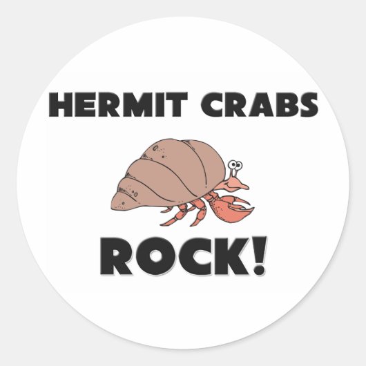 Sticker Rond Hermite Crabes Rock (Devant)