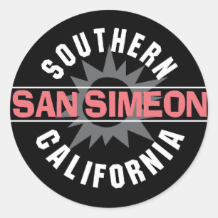 Sticker Rond hern California - San Simeon