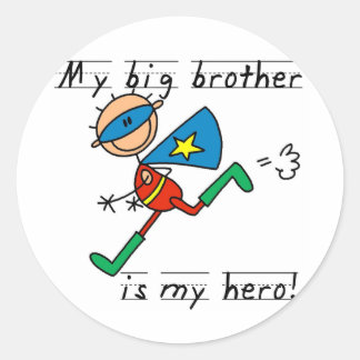 Sticker Rond Hero Big Brother Tshirts et cadeaux
