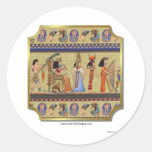 Sticker Rond Héroglyphes égyptiens Vêtements, Cadeaux Objets de