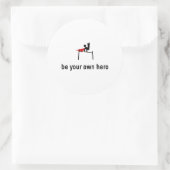 Sticker Rond Héros de barre horizontale gymnastique (Sac)