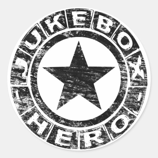 Sticker Rond Héros de juke-box (Devant)