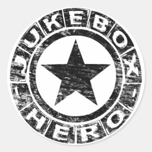 Sticker Rond Héros de juke-box