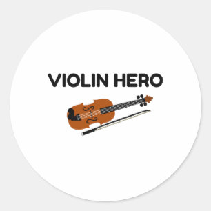 Sticker Rond Héros de violon