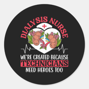 Sticker Rond Héros du technicien en dialyse