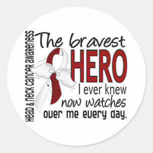 Sticker Rond Héros les plus courageux Je n'ai jamais connu le c
