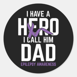 Sticker Rond Héros Papa Epilepsy Sensibilisation Epilepsie Pati