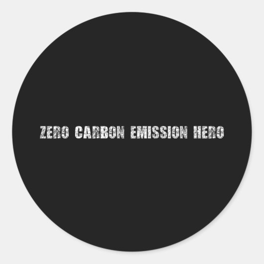 Sticker Rond Héros zéro émission de carbone (Devant)