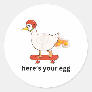 Sticker Rond Herse ton Oeuf _1
