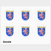 Sticker Rond Hessen (Hesse) COA (Feuille)