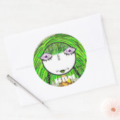 STICKER ROND HESTER BESSIE RENCONTRE LES BÂTIMENTS (Enveloppe)