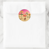 Sticker Rond Heure d'été (Sac)