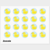 Sticker Rond Heure du bain Canard jaune (Feuille)