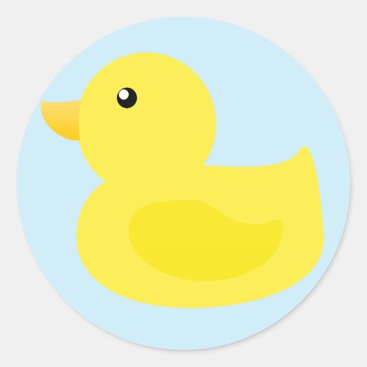 Sticker Rond Heure du bain Canard jaune (Devant)