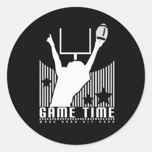 Sticker Rond Heure du jeu - Football