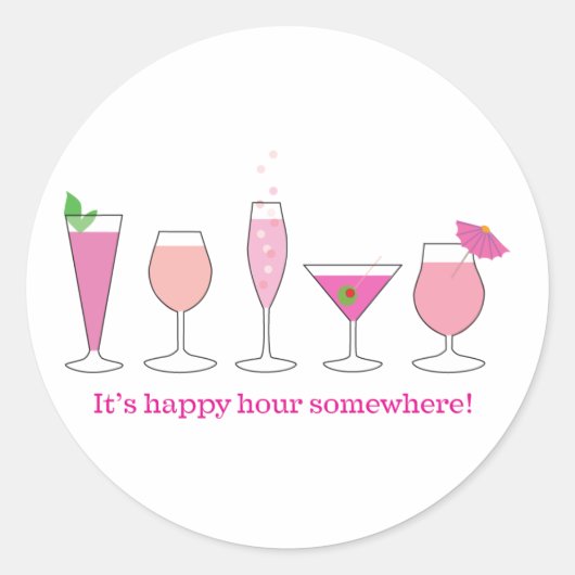 Sticker Rond heure heureuse (Devant)