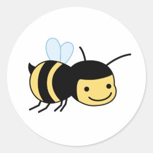 Sticker Rond Heureuse abeille