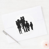 STICKER ROND HEUREUSE FAMILLE (Enveloppe)