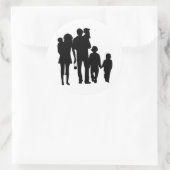STICKER ROND HEUREUSE FAMILLE (Sac)