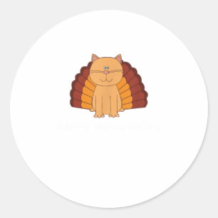Sticker Rond HEUREUSE MEOW DONNER Drôle chat Turquie
