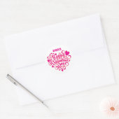 Sticker Rond Heureuse Sainte-Valentin (Enveloppe)