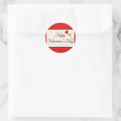 Sticker Rond Heureuse Sainte-Valentin (Sac)