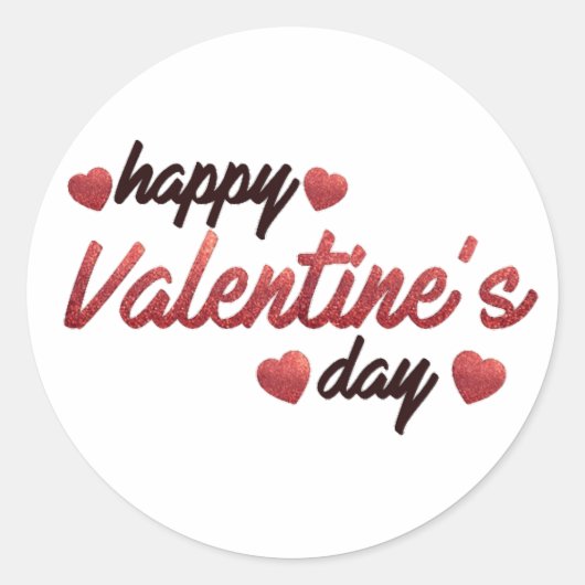 Sticker Rond Heureuse Sainte-Valentin (Devant)
