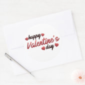 Sticker Rond Heureuse Sainte-Valentin (Enveloppe)