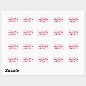 Sticker Rond Heureuse Sainte-Valentin (Feuille)