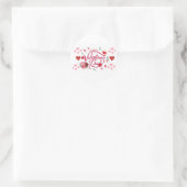 Sticker Rond Heureuse Sainte-Valentin (Sac)