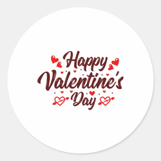 Sticker Rond Heureuse Sainte-Valentin (Devant)