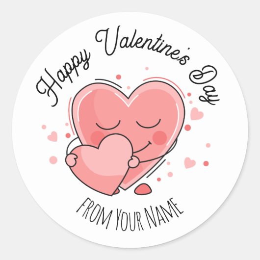 Sticker Rond Heureuse Sainte-Valentin (Devant)