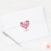 Sticker Rond "Heureuse Sainte-Valentin - Amour romantique" (Enveloppe)