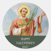 Sticker Rond Heureuse Sainte-Valentin catholique religieux (Devant)