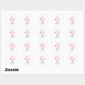 Sticker Rond Heureuse Sainte-Valentin de coeur rose "XOXO" (Feuille)