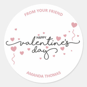 Sticker Rond Heureuse Sainte-Valentin de votre ami