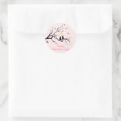 Sticker Rond Heureuse Sainte-Valentin Deux chats noirs en amour (Sac)