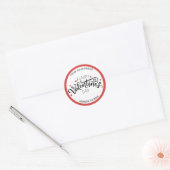 Sticker Rond Heureuse Sainte-Valentin Elegant (Enveloppe)