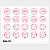Sticker rond Heureuse Sainte-Valentin frontière ca (Feuille)