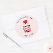 Sticker Rond Heureuse Sainte-Valentin Love Potion Personnalisé (Enveloppe)