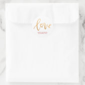 Sticker Rond Heureuse Sainte-Valentin Love Script Holiday (Sac)