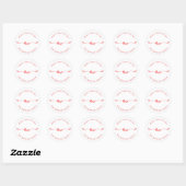 Sticker Rond Heureuse Sainte-Valentin Love Script Holiday (Feuille)
