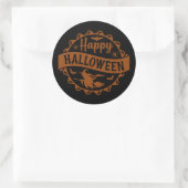 Sticker Rond Heureuse sorcière d'Halloween (Sac)